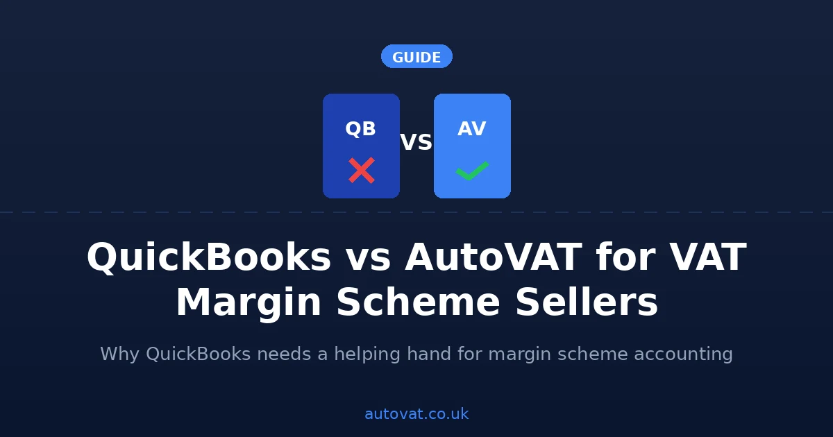 QuickBooks vs AutoVAT for VAT Margin Scheme Sellers