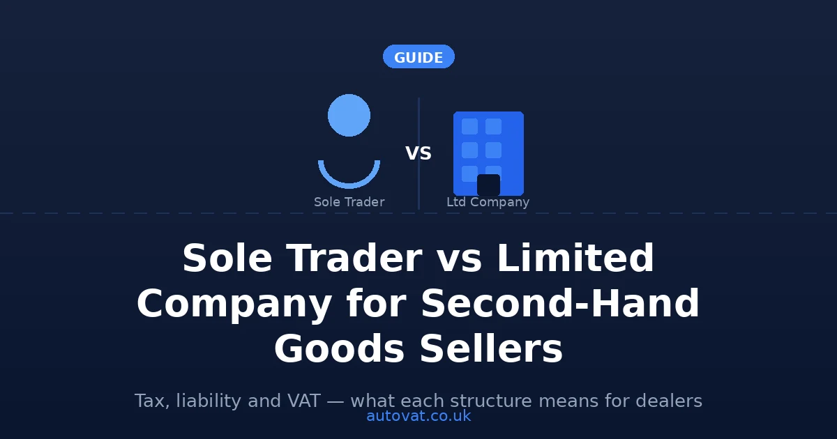 Sole Trader vs Limited Company for Second-Hand Goods Sellers — AutoVAT